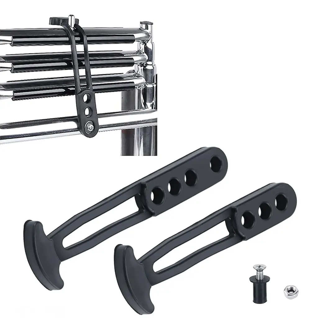 Boat Ladder Strap Black Marine Secure Pontoon Ladder Strap Retaining Rubber Latches Band with 4 Adjustable Mounting Hole