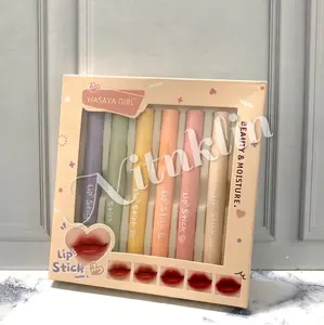 (Dapat 6 Pcs) Lipstick Hasaya Beauty Moisture Matte Velvet HH-1104/Lovely Bear Set Lipstik Waterproof