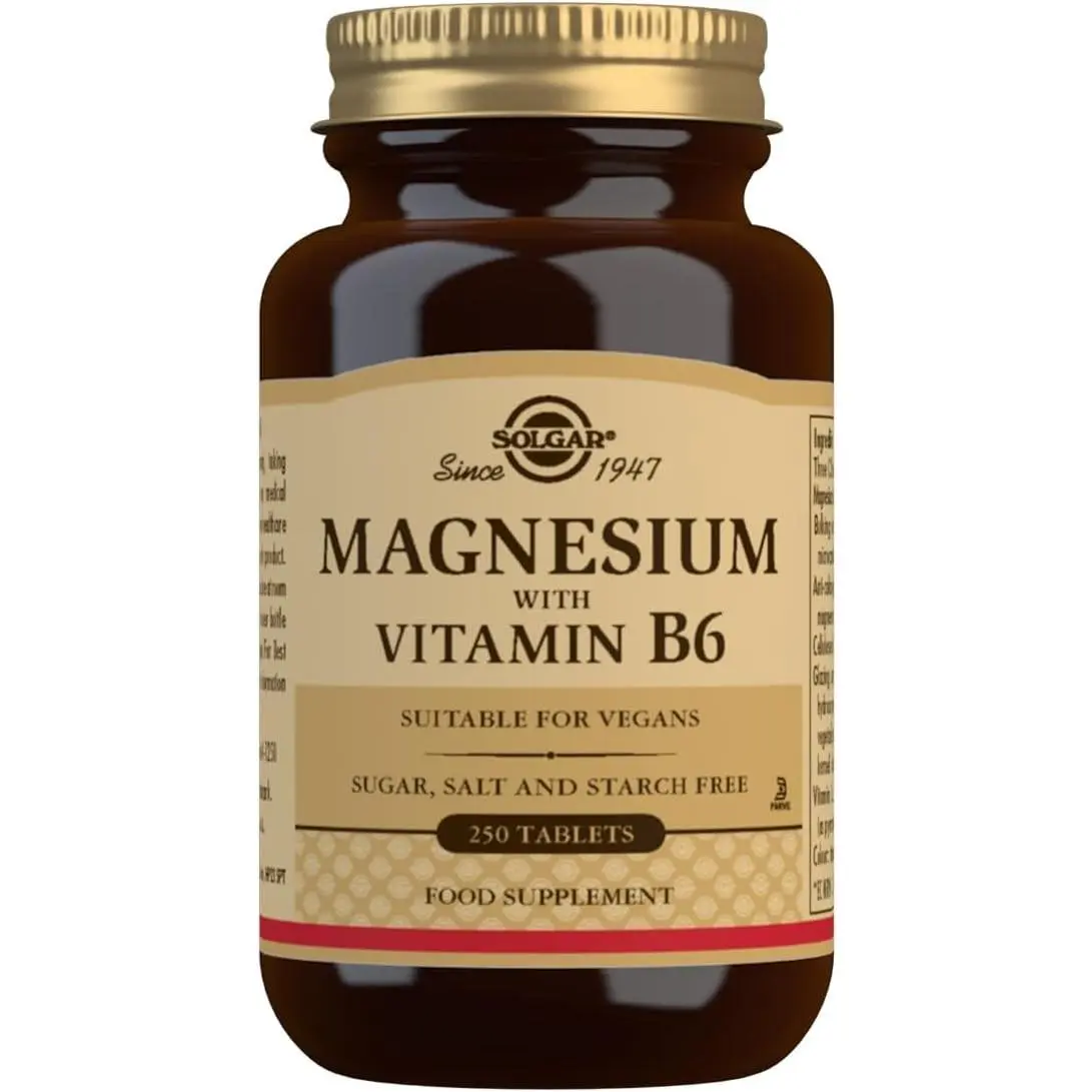 Solgar Magnesium with Vitamin B6, 250 Tablets