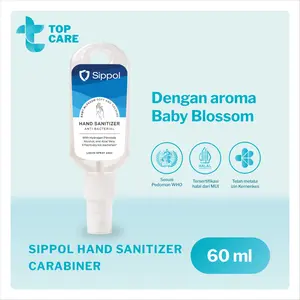 Sippol Hand Sanitizer Carabiner 60 ml [Baby Blossom] / Antiseptik Pembersih Tangan Anti Bakteri Botol Gantungan Tas Praktis Lucu Estetik