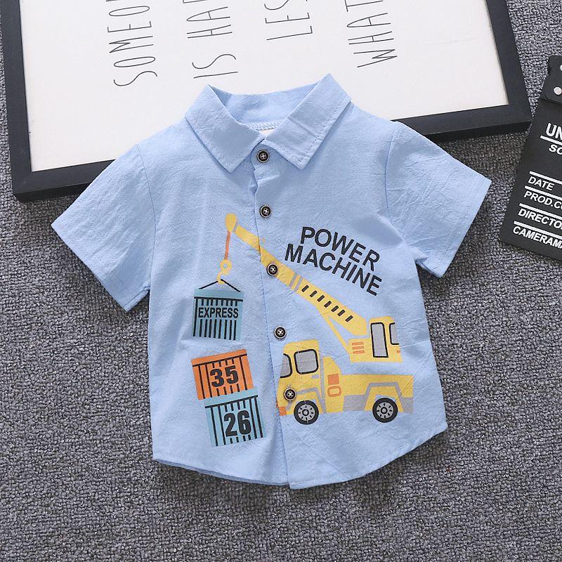 Product Introduction of Áo Sơ Mi Bé Trai, ngắn Tay, Hàng Mới Về, Thích Hợp Cho Mùa Hè, Quần Áo Trẻ Em 2 Và 3, Phong Cách Hợp Xu hướng Cho Trẻ Em Và Trẻ Em, Vải Mỏng, Trang Phục Mùa Hè, Cho Bé 1
