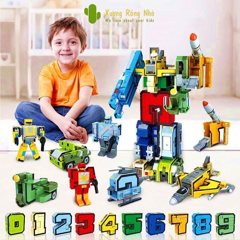 Đồ Chơi Lắp Ráp Robot Biến Hình Từ Các Con Số 0 - 9 Cho Bé Phát Triển Tư Duy  Đồ Chơi Sáng Tạo Xương Rồng Nhỏ Đồ chơi