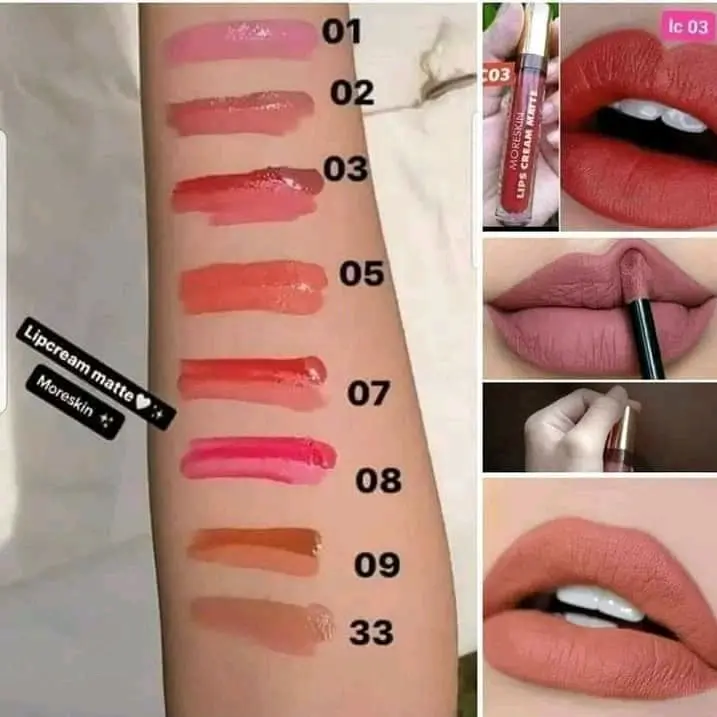moreskin lips matte/lipstik mate nasa murah ori