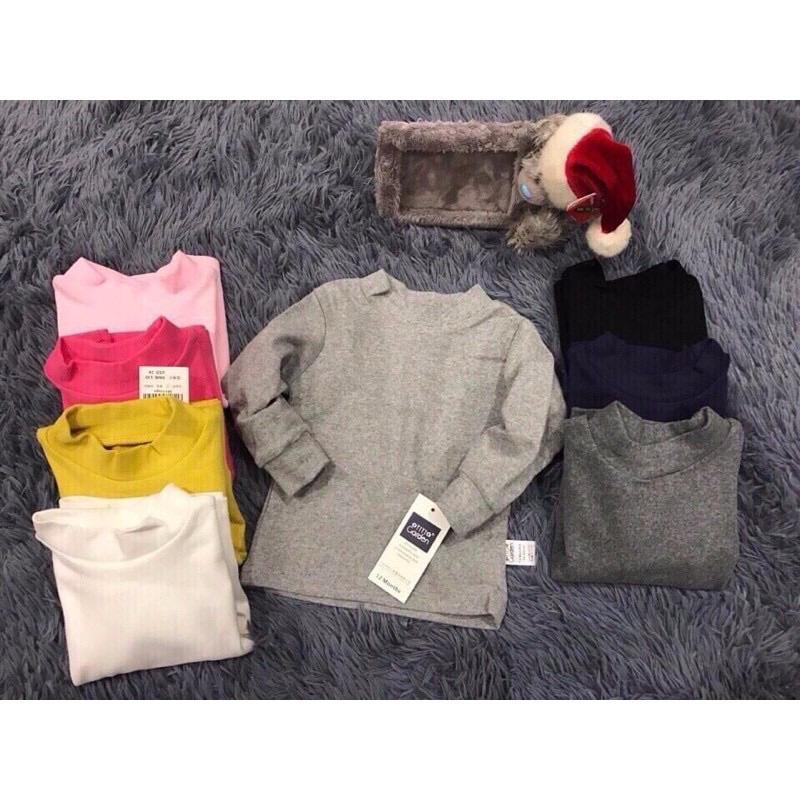 Áo cotton cổ lọ 3p dài tay Yiyi Garden sz 7-25kg 0