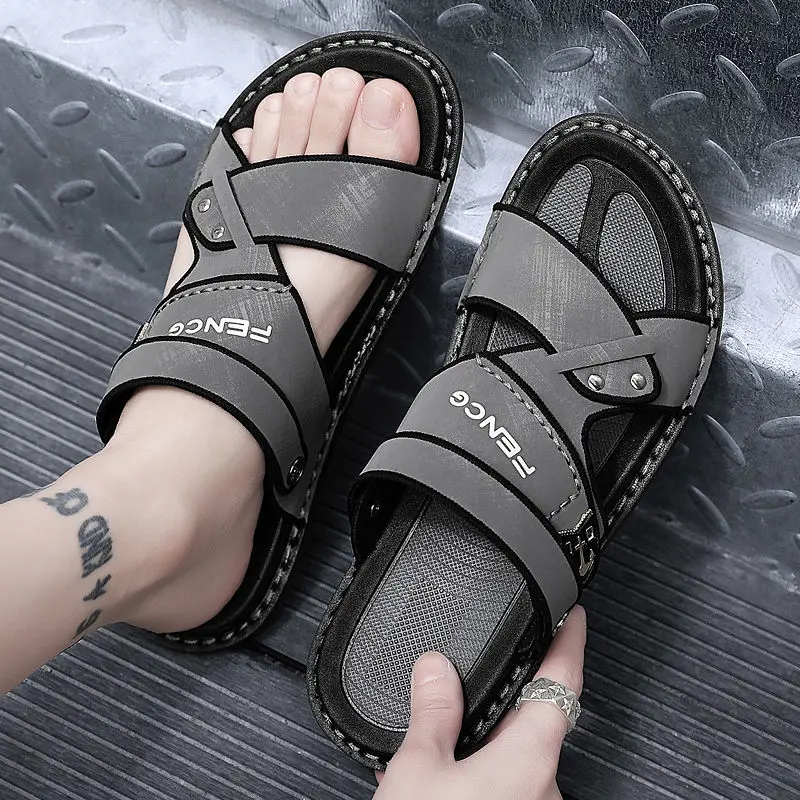 Slippers for men Korean style anti-slip outdoor hiking sandals beach fashion thick bottom sandals male's Slipper 2022 flip-flop New