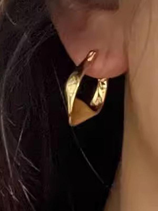Vintage Hoop Earrings, Fashionable Jewelry for Women, Daily Decor, Trendy All-match & Exquisite Jewelry for Birthday Gift 2