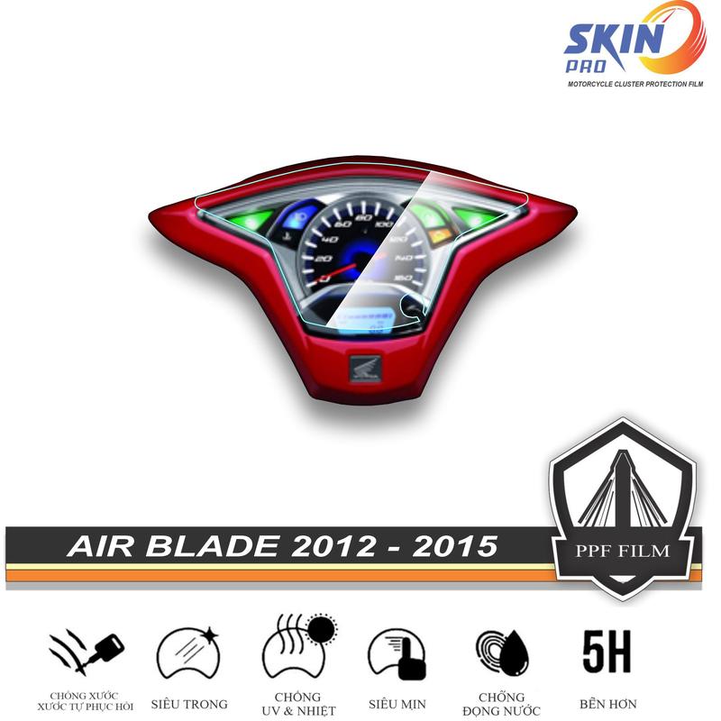 Miếng dán PPF bảo vệ mặt đồng hồ xe AIR BLADE 2012 2013 2014 2015 - HONDA AIRBLADE AB
