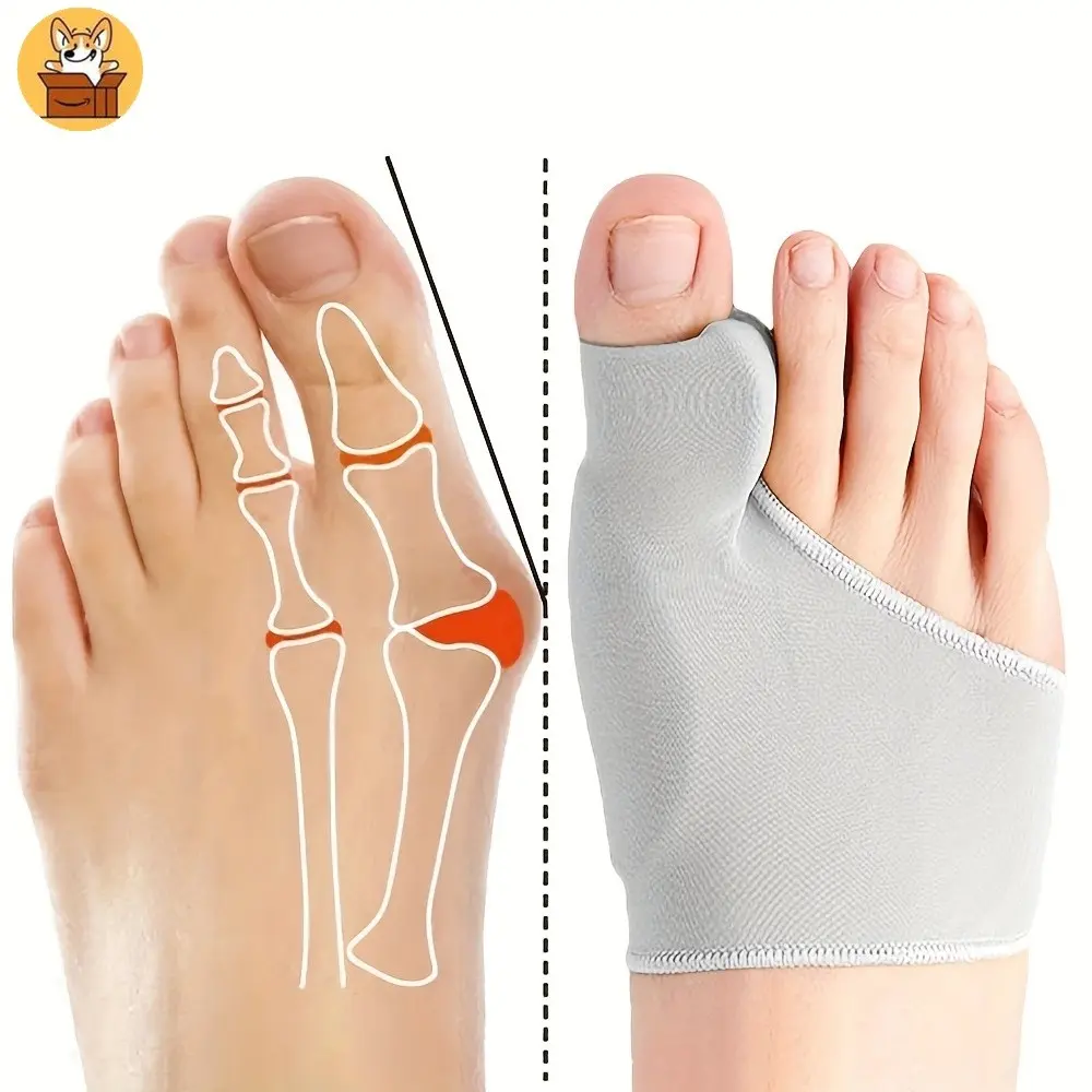 【Am-az】1 Pair Big Toe Correction Covers, Comfortable Palm Cover for Hallux Valgus