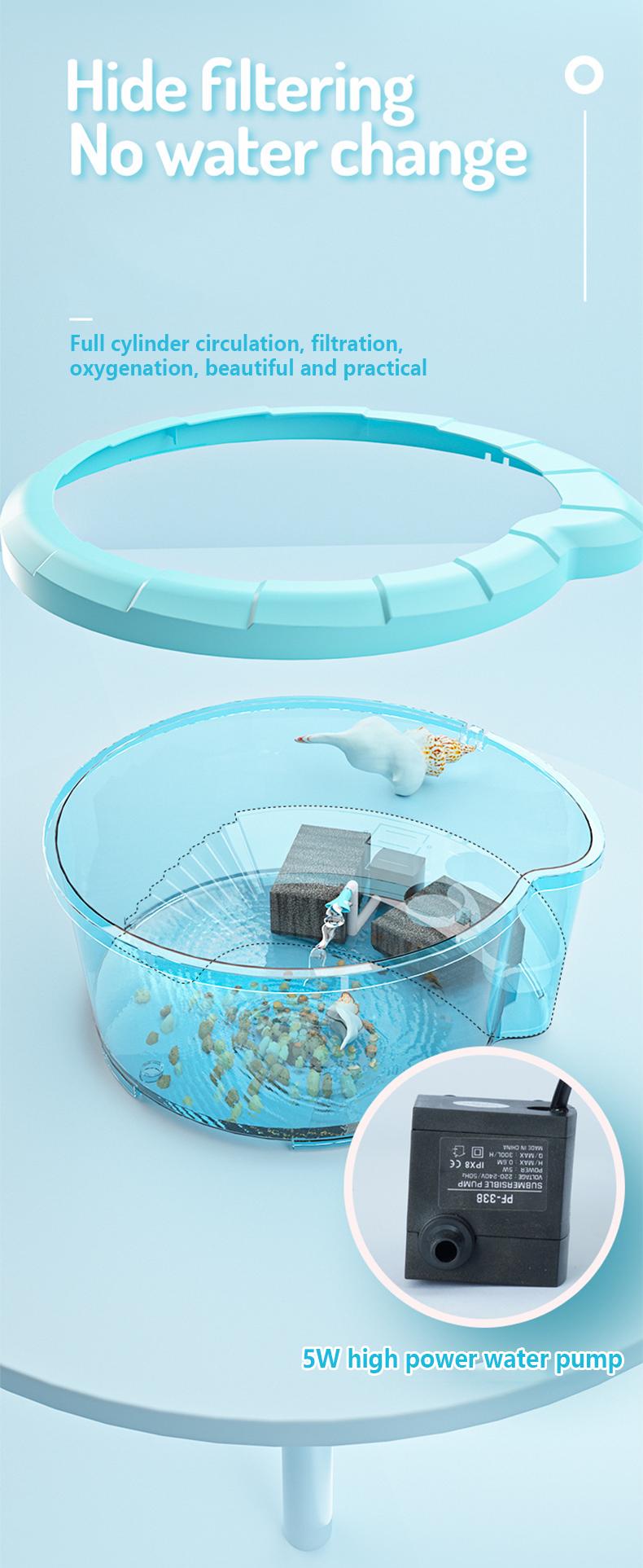 Product Introduction of with Cover Anti-Escape Platform Climbing Mini Tortoise Brazilian Tank Filter Water Pump Integrated Turtle Breeding Box 6