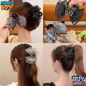 กิ๊บติดผมโบว์ฟองตาข่าย Rhinestone ซุปเปอร์เงา พร้อมสต็อกใหม่ในปี 2025 เหมาะสำหรับหางม้าสูงและกิ๊บหนีบผม กิ๊บหนีบผม เครื่องประดับผมอเนกประสงค์ ดีไซน์เก๋ไก๋สำหรับแฟชั่นสตรี