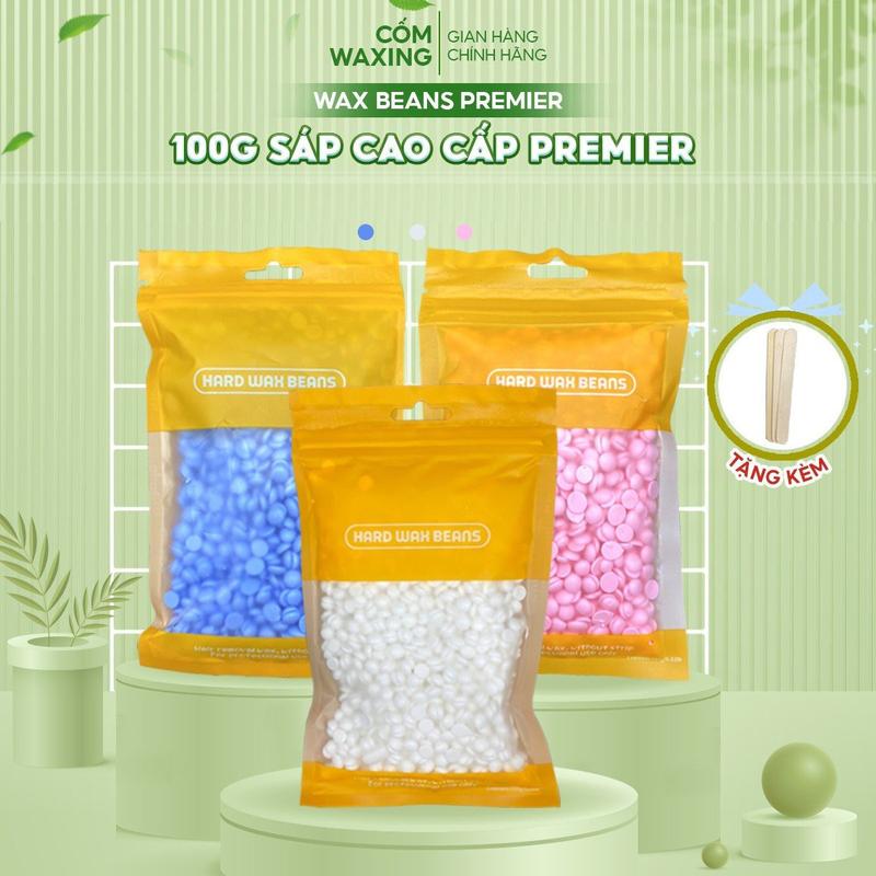  {Premier} Sáp Wax Lông Nóng 100G Cho Da Nhạy Cảm Bám Lông Tốt Dùng Tẩy Lông Toàn Thân Tại Nhà sáp  wax 