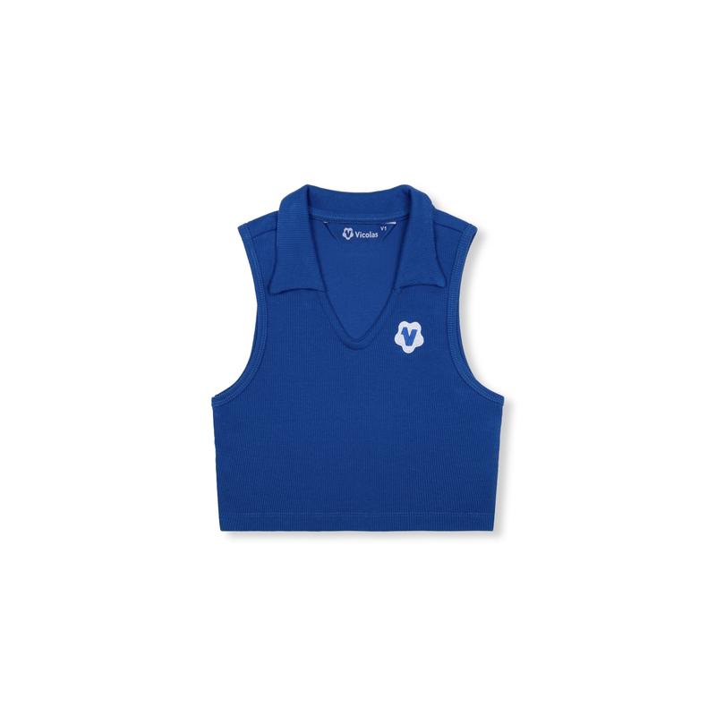 Áo croptop ba lỗ nữ cổ V chất cotton thun gân co giãn - VICO5 CỔ V CROPTOP 1