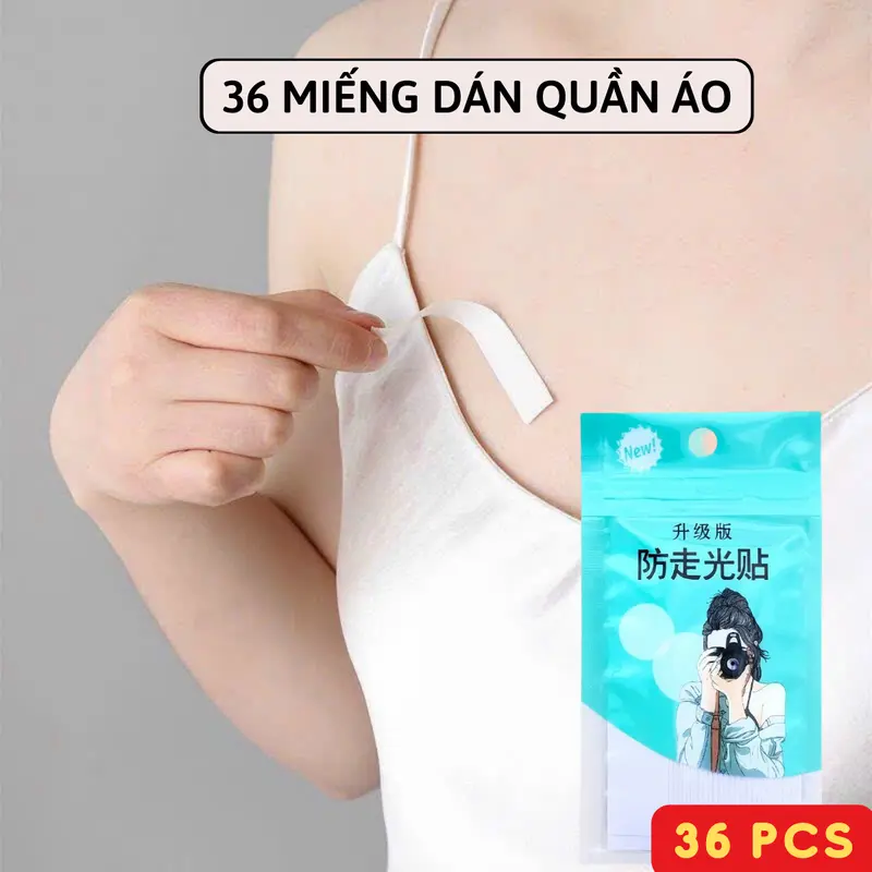 Miếng Dán Cố Định Quần Áo, Băng Dính Cố Định Quần Áo Chống Hở Nữ Bra 0