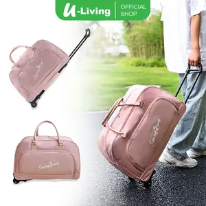 U-Living Tas Trolley Duffel Tas Koper Perjalanan Tas  Travel Troli 2 Roda 360 Derajat Handle Kuat