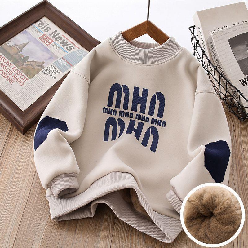 Áo Len Lót Lông Cừu, Cho Bé Trai Mùa Đông, Chất Liệu Angora Giả Rụng Lông, Ấm Áp Và Thường Ngày, Áo Mặc Trong, Thích Hợp Cho Trẻ Em Cỡ Trung Bình Và Lớn, Áo Khoác Thời Trang 2