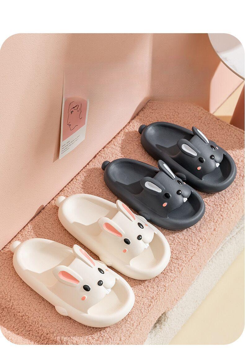 Product Introduction of Cute Rabbit Slippers Women's Indoor Home Sandals Summer Mute Super Soft 3