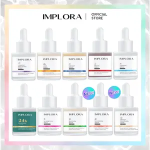 (BPOM) IMPLORA FACE SERUM LUMINOUS BRIGHT SERUM 24K GOLD ACNE PEELING MIDNIGHT HYDRATING SERUM WAJAH IMPLORA Berjerawat Komedo Extract Niacinamide