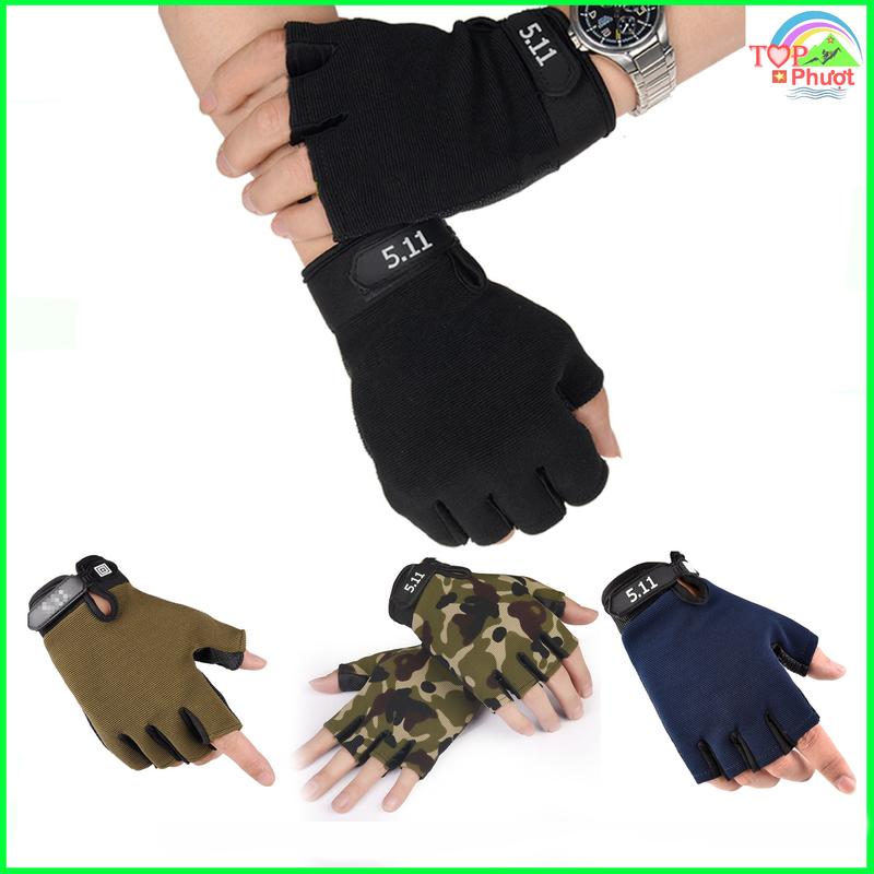 Găng tay chống nắng 5.11 hở ngón Chống Trơn trượt, chống nắng tốt