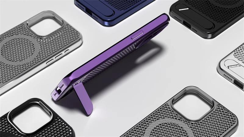 Product Introduction of Ốp Điện Thoại Di Động Có Giá Đỡ, Mới, Thích Hợp Cho Apple 14, Tản Nhiệt Lưới, Hấp Thụ Từ Tính, Vỏ Bảo Vệ Toàn Thân, Tương Thích Với IPhone15promax, 13 Và 12 Phụ Kiện 5