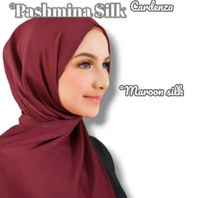 Pashmina Cradenza Silk Airflow Premium || Pasmina silk Cradenza Luxury size 180cm X 75cm 7