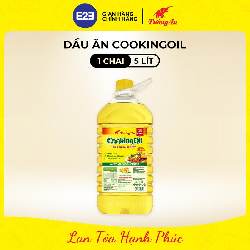 Tường An CookingOil Dầu Ăn Tuyệt Đỉnh Chiên Rán Chai 5L - Dùng Cho Cả Gia Đình | E2E Thực Phẩm Đồ Uống | Kido Group