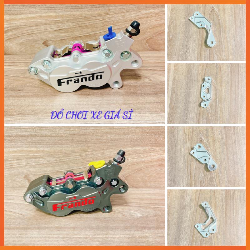    Giá Sỉ   Heo 4Pis Frando Đối Xứng màu Trắng Xám + Pát CNC - Gắn Trước Các Dòng Xe Thông Dụng - Dùng Ốc Bắt Heo 8Li 