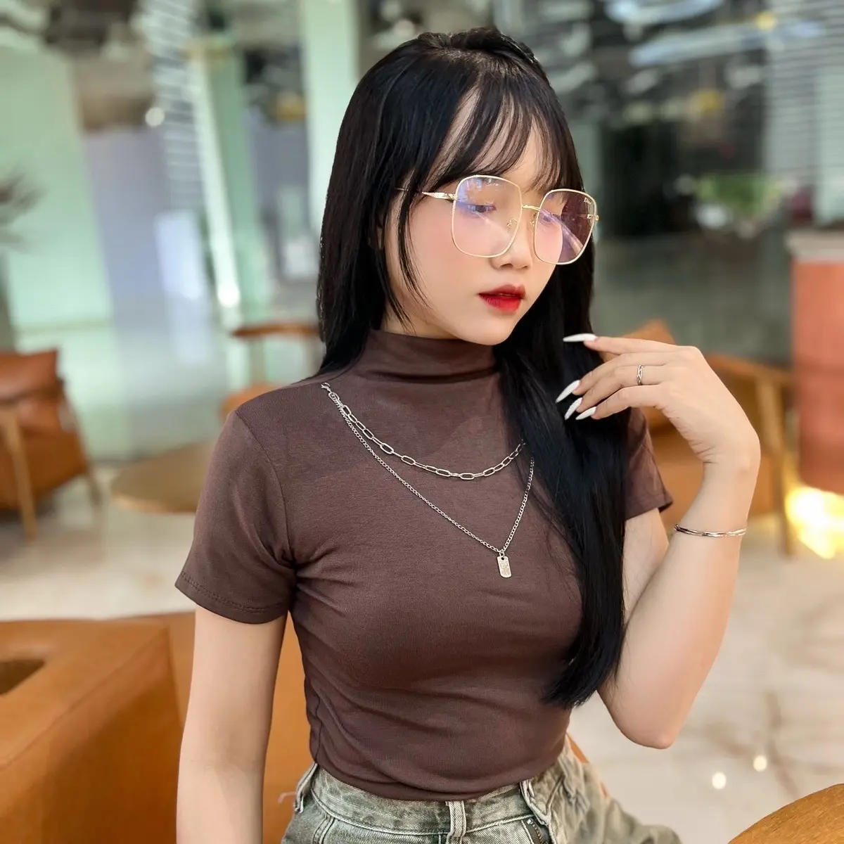 ÁO THUN  CỘC TAY KÈM DÂY PHỤ KIỆN