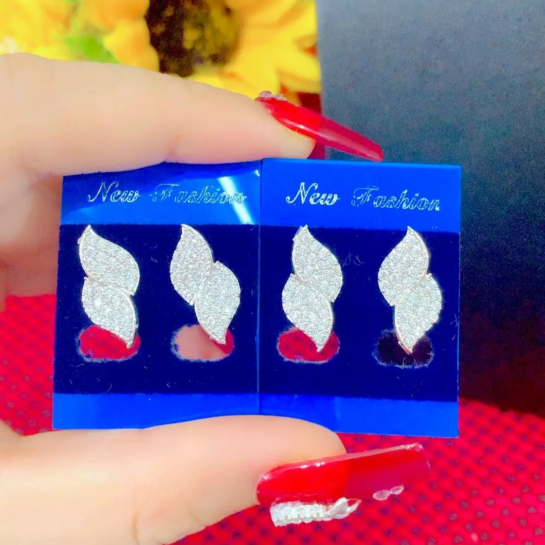 Bông tai họa tiết xu hướng độc đáo -Phụ nữ Voi Hoa