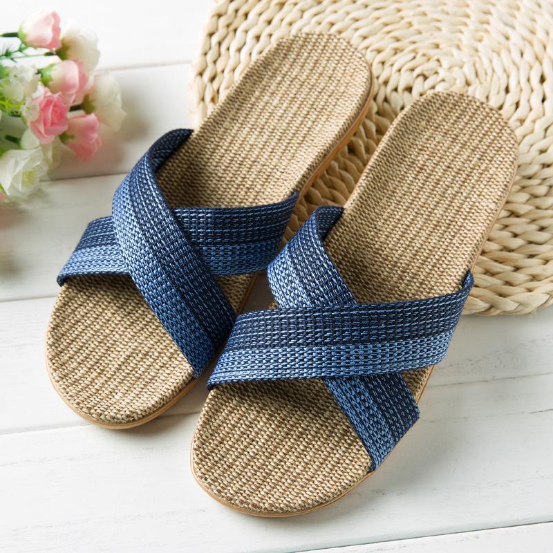 Product Introduction of Lenbychia - [Sẵn size] Dép cói quai chéo NAM phối màu basic - ứng dụng cao, văn phòng, trong nhà, đi biển - TN52 29