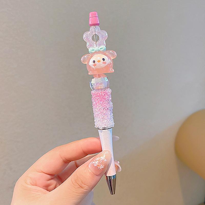 Product Introduction of Sanrio Bead String Pen Kawaii Hello Kitty Cinnamoroll Cute Cartoon DIY Pen Pompompurin Kuromi My Melody Stationery Birthday Gift 20