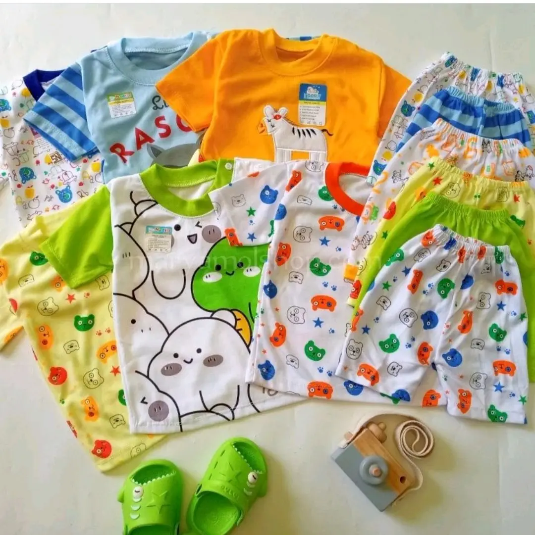 PAKET SETELAN PANJANG PENDEK BAYI Katun Santai