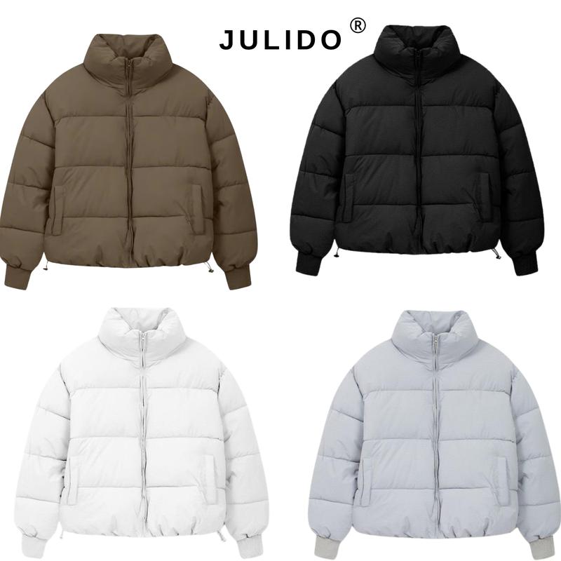 Áo phao boxy dáng lửng tay dài cổ cao bông nhồi JULIDO Nam Menswear