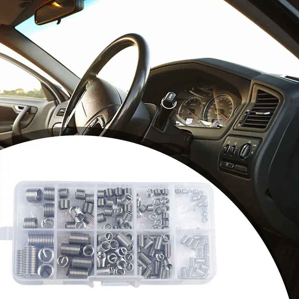 Bộ Dụng Cụ Phục Hồi Ren, 150 Chiếc, Chất Liệu Thép Không Gỉ, Ren Xoắn Ốc M3, M5, M6, M8, Thích Hợp Để Phục Hồi Ren
