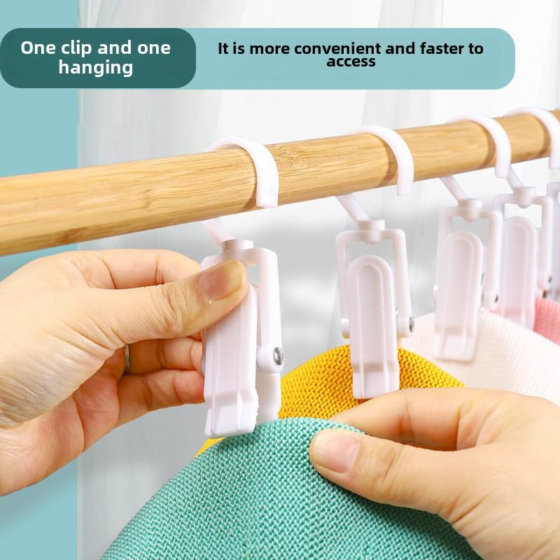 Multifunctional plastic clip shop clothes clip rotary hook curtain ...