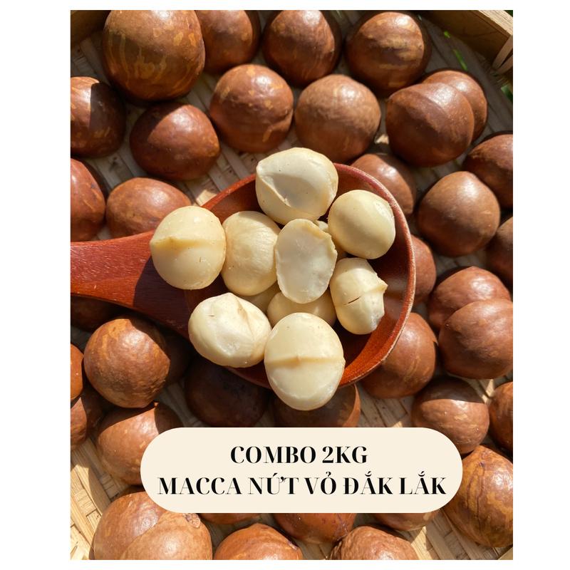 2KG Hạt Macca Đắk Lắk size trung Hana Ban Mê mới sấy size >23mm
