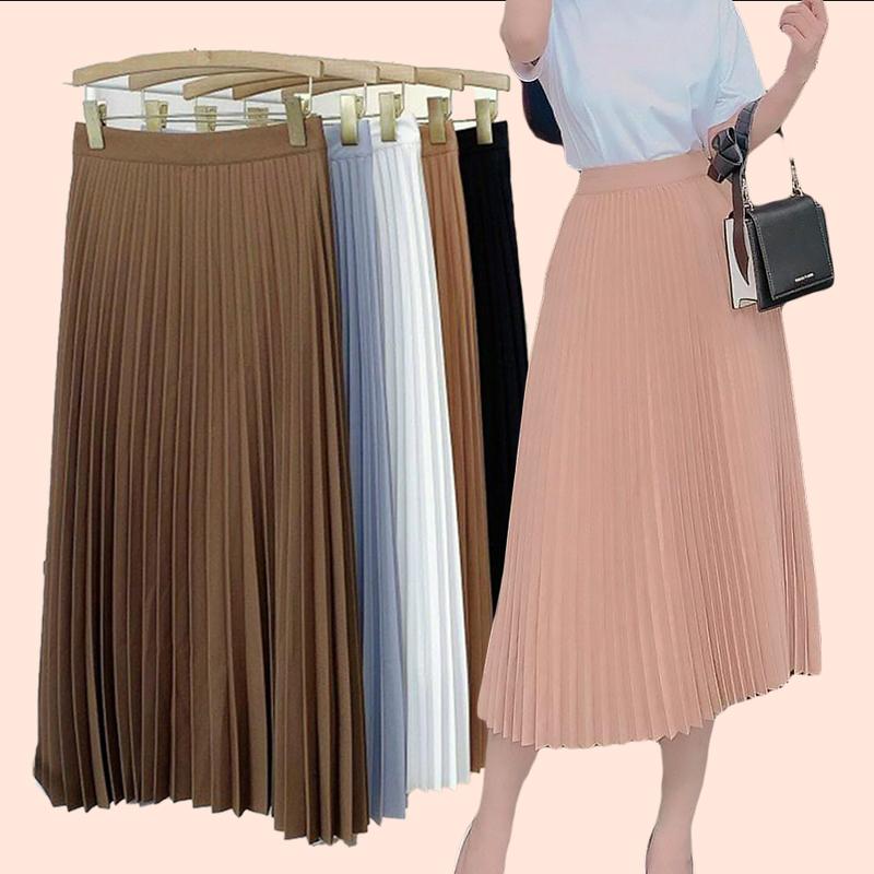 Chân váy quạt Nữ Women , chân váy xếp ly dáng dài, lưng tây, khóa kéo giọt nước may giấu cực tinh tế, hàng thiết kế SIZE SML chất Cotton  Voan Trắng Voi Quần