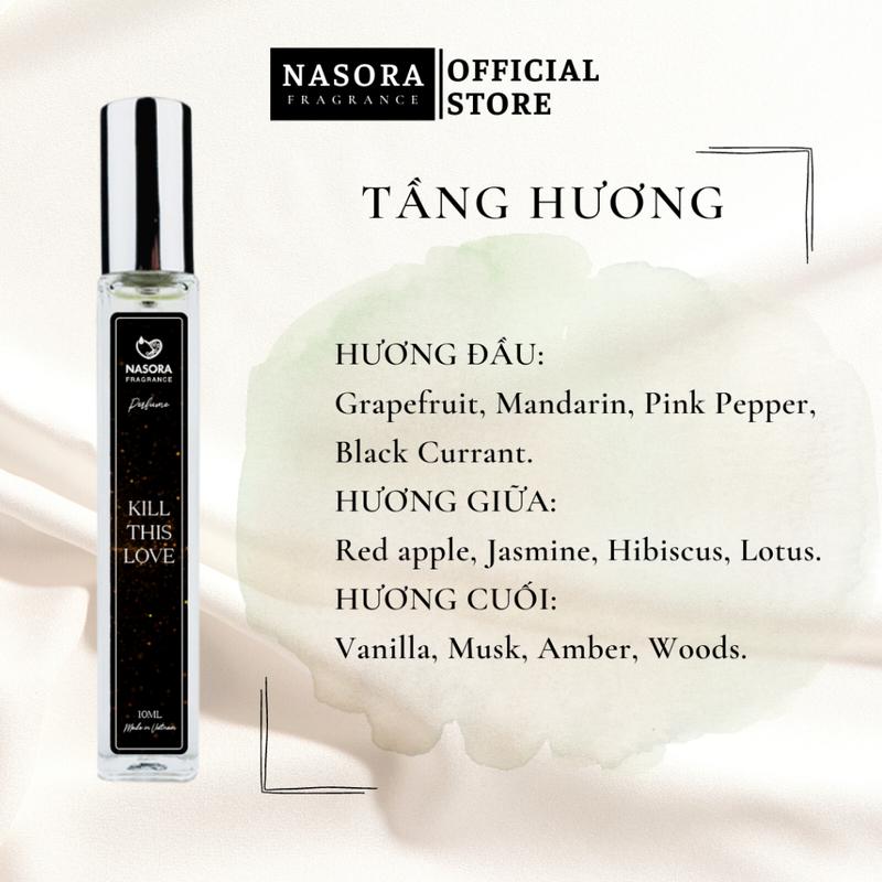 [COMBO NGỌT NGÀO] Tinh Dầu Nước Hoa Nữ Nasora Premium Hương Thơm Ngọt Ngào, Nữ Tính, Gợi Cảm, Dạng Xịt 10ml Xịt Thơm Cosmetic 6