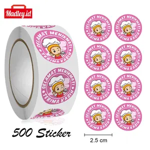 MAdley 500Pcs Stiker SELAMAT MENIKMATI Special Edition Sticker Terima Kasih Thankyou Serbaguna Packaging