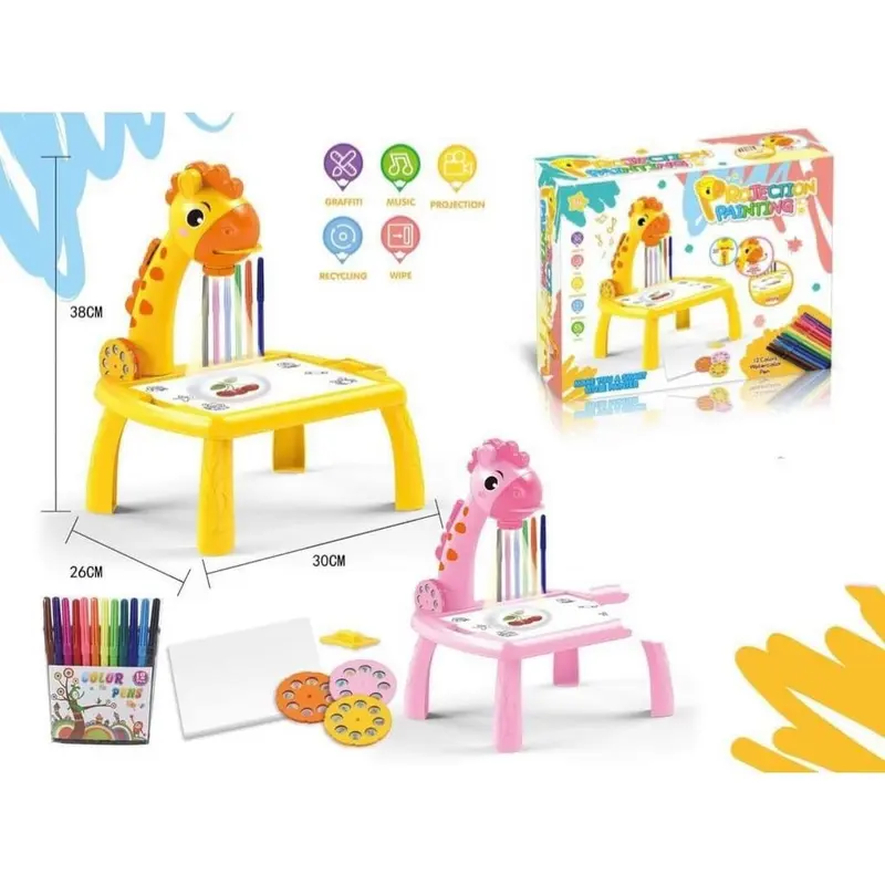 Bộ đồ chơi bảng vẽ thông minh TABY Toys với đèn hưu chiếu sáng cho bé - Đồ Chơi 4