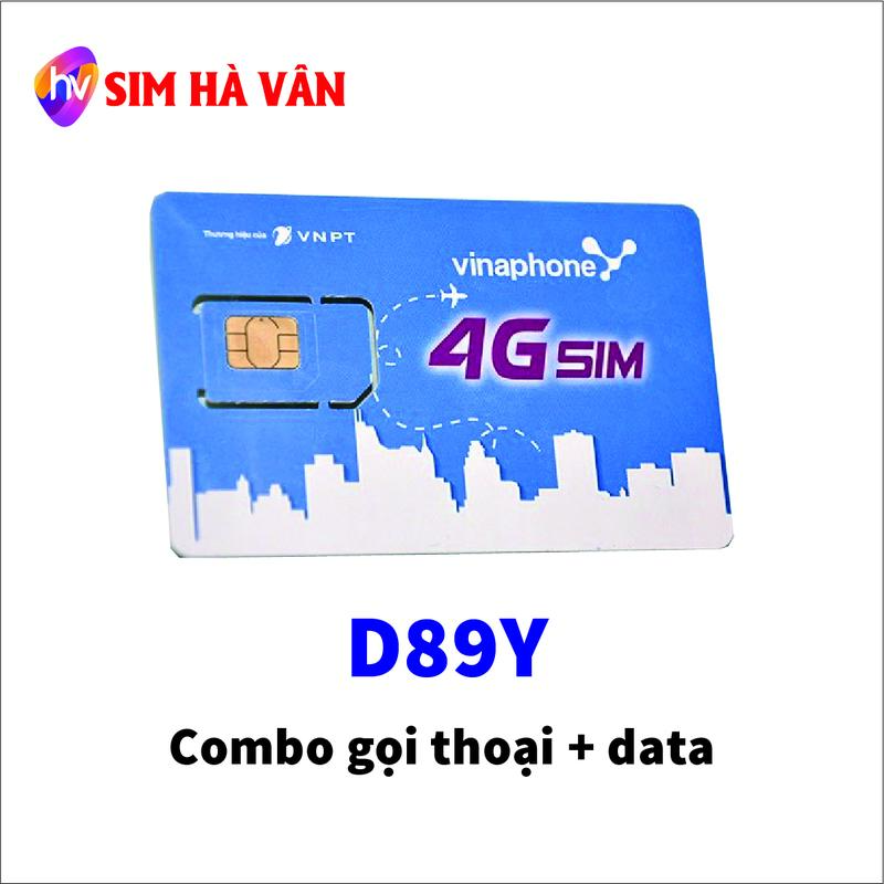 D89Y - Sim vinaphone, combo gọi thoại + data, miễn phí tháng đầu