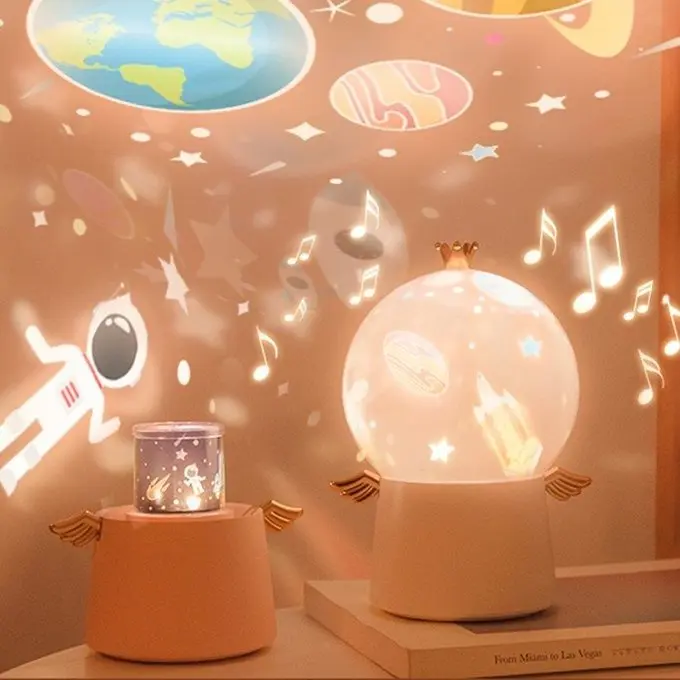 Angel Projector, Music and Night Desk Lamp - Shop | Tokopedia