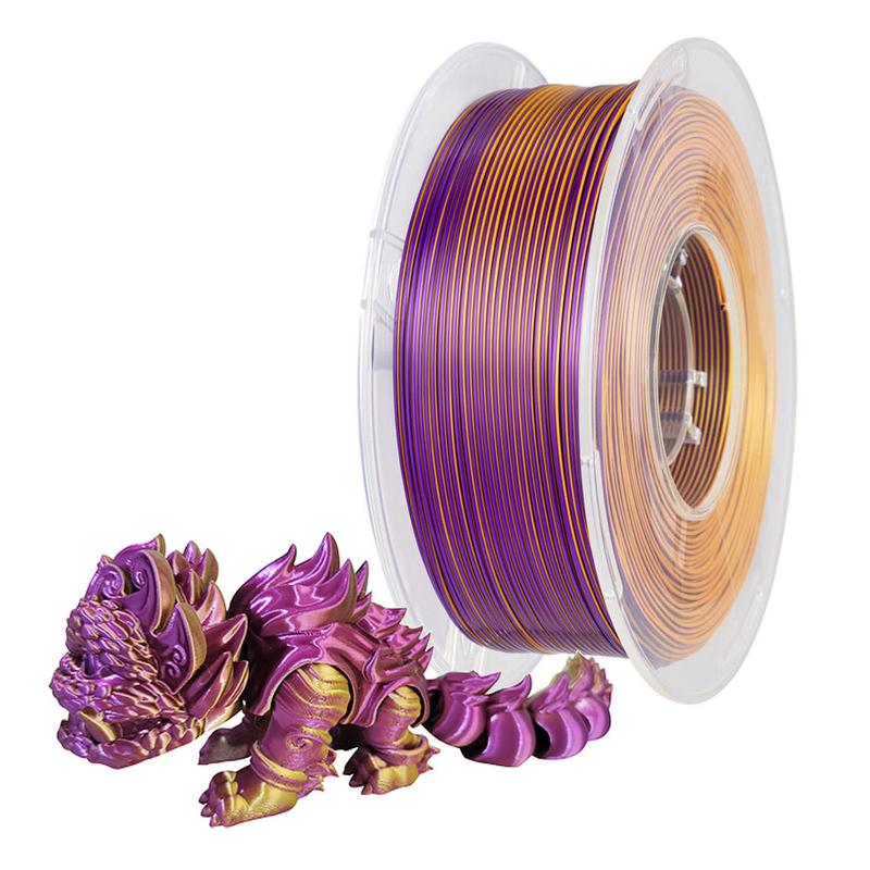 CC3D Silk Dual Color Filament Gold Purple PLA Filament 1.75m - TikTok ...
