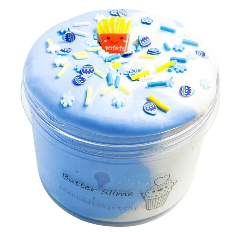 Bùn Bông Slime, 60ml, Bùn Hai Màu, Nhẹ, Đồ Chơi Tự Làm, Bùn Đất Sét, Bơ Slime, C5O5 6