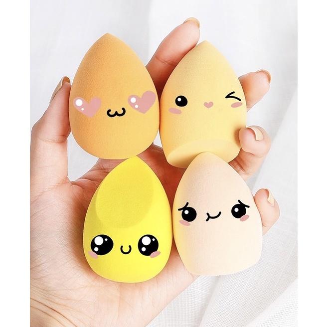 Set 4 Bông Mút Trang Điểm Kèm Hộp Đựng Xinh Xắn 3