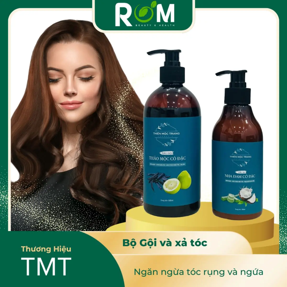 Cặp dầu gội và dầu xả thảo mộc Thiên Mộc Trang giúp tóc mọc nhanh đỡ gãy rụng daugoi cap dầu gội  thảo dược