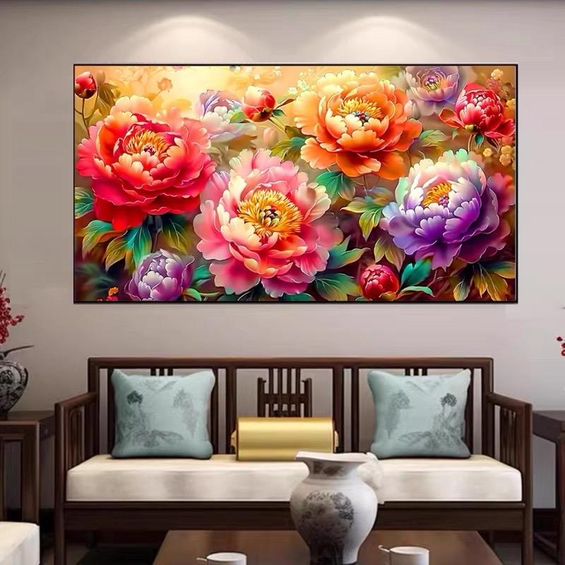 Mẫu mới 2024, TRANH THÊU KÍN HOA MẪU ĐƠN  SIÊU HÓT Handmade Thêu Chữ Làm Đồ Handmade 0
