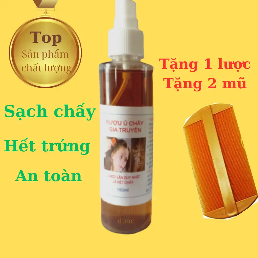 Dầu gội diệt chấy chí. Ủ chấy thảo dược gia truyền tặng kèm mũ ủ Hữu cơ Không chứa silicon Women Nữ