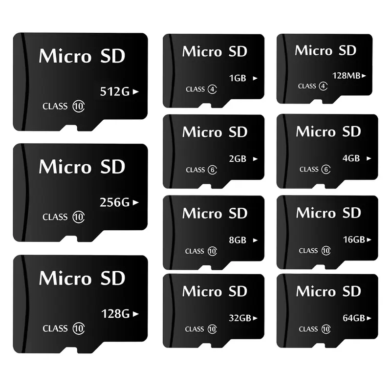 Thẻ nhớ Micro SD, U3, có các tùy chọn dung lượng 128GB, 64GB, 32GB, V30, C10, 16GB, 8GB, 4GB, 2GB, 1GB, 512MB, 256MB, 128MB, A1, Thích hợp cho điện thoại, Thẻ Microsd 0