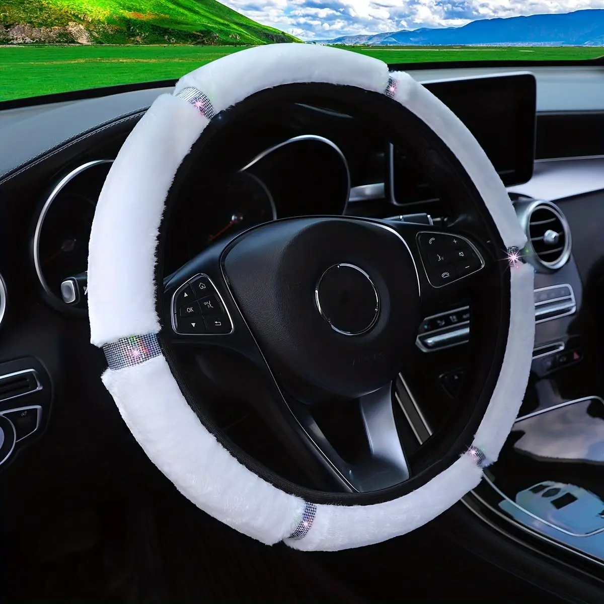 Car Steering Wheel Cover, Car Steering Wheel Protector, Universal Car Steering Wheel Cover, Fashion Car Interior Accessories
