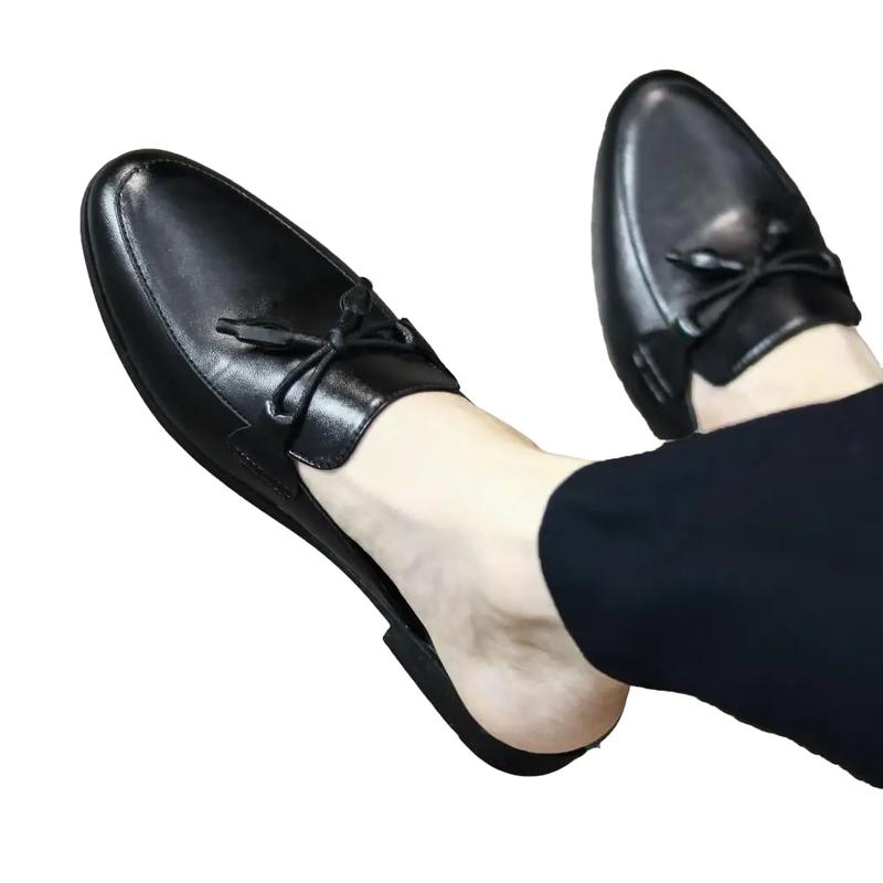 Sục nam da trơn kết hợp lơ chuông trẻ trung DéP Shoes